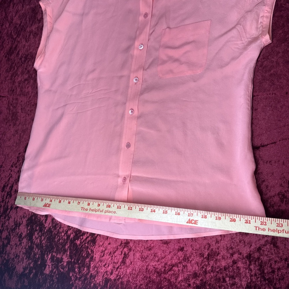 Tommy Bahama Women Pink Medium Sleeveless Button-Down Shirt‎ M Thin - Picture 9 of 11